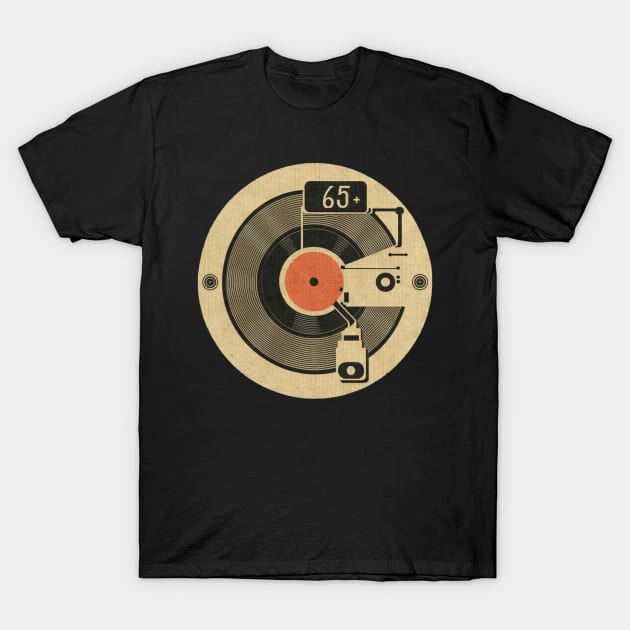 45 Record Adapter (Distressed) T-Shirt by Aldrvnd